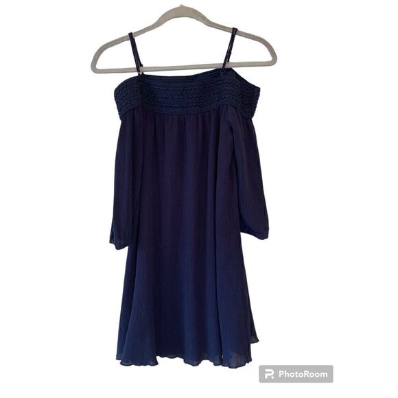 Purple Snow Women’s Dress Medium Purple Knit Top Off Shoulder - Picture 2 of 4